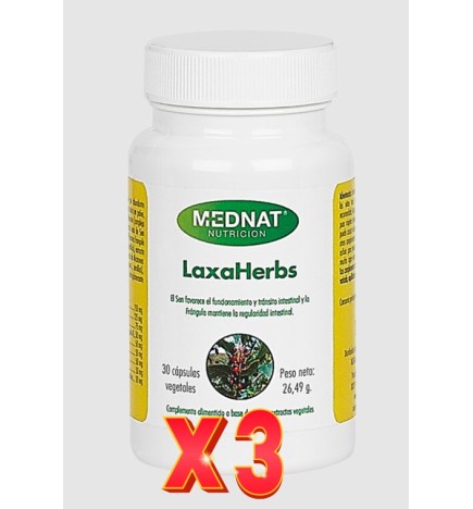 Pack de 3 unidades Laxaherbs 30 Capsulas Vegetales Mednat