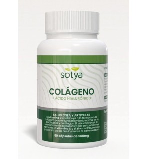 Colageno con hialuronico 500mg 60 caps Sotya