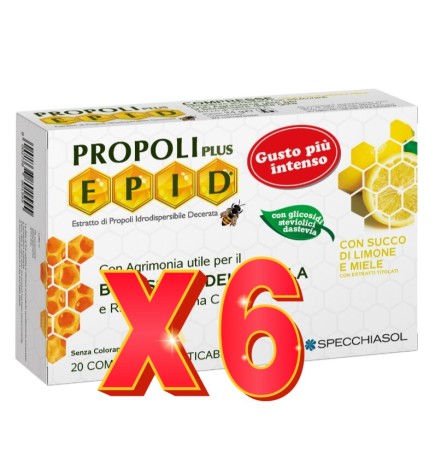 Pack de 6 unidades Epid Miel-Limon 20 Comprimidos Specchiasol