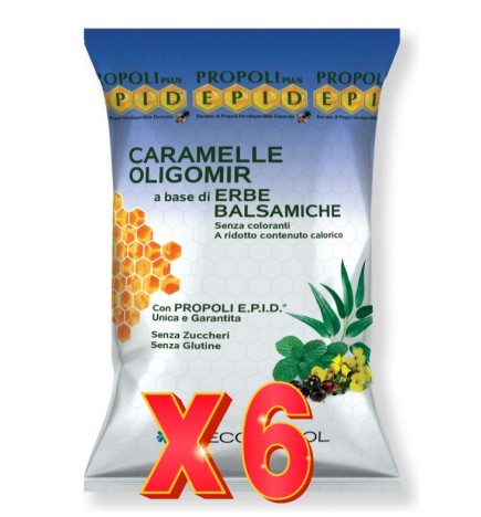 Pack de 6 unidades Oligomir Caramelos 72Gr. Specchiasol