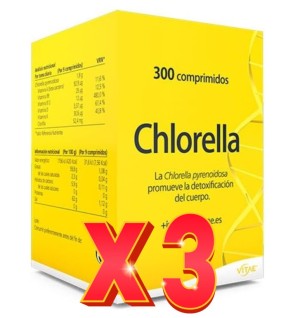 Pack de 3 unidades Chlorella 300 comprimidos Vitae