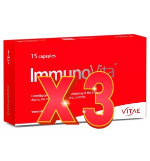 Pack de 3 unidades Immunovita 15 cápsulas Vitae