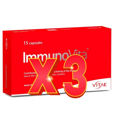 Pack de 3 unidades Immunovita 15 cápsulas Vitae