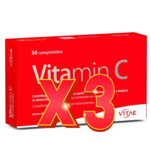 Pack de 3 unidades Vitamin C 30 comprimidos Vitae