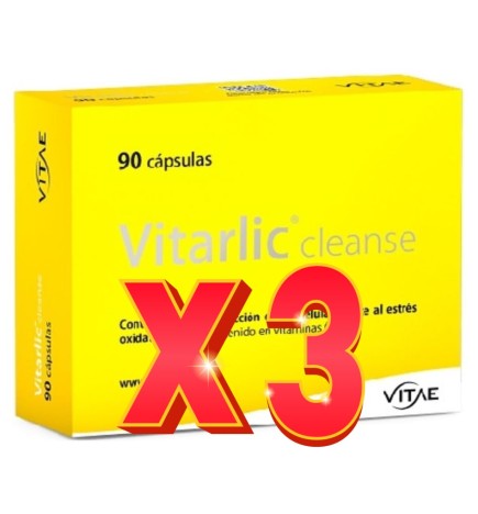 Pack de 3 unidades Vitarlic Cleanse 90 cápsulas Vitae