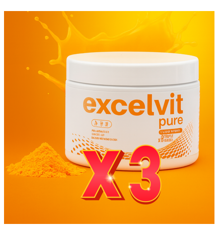 Pack de 3 unidades Excelvit Pure Natural 150 Gramos