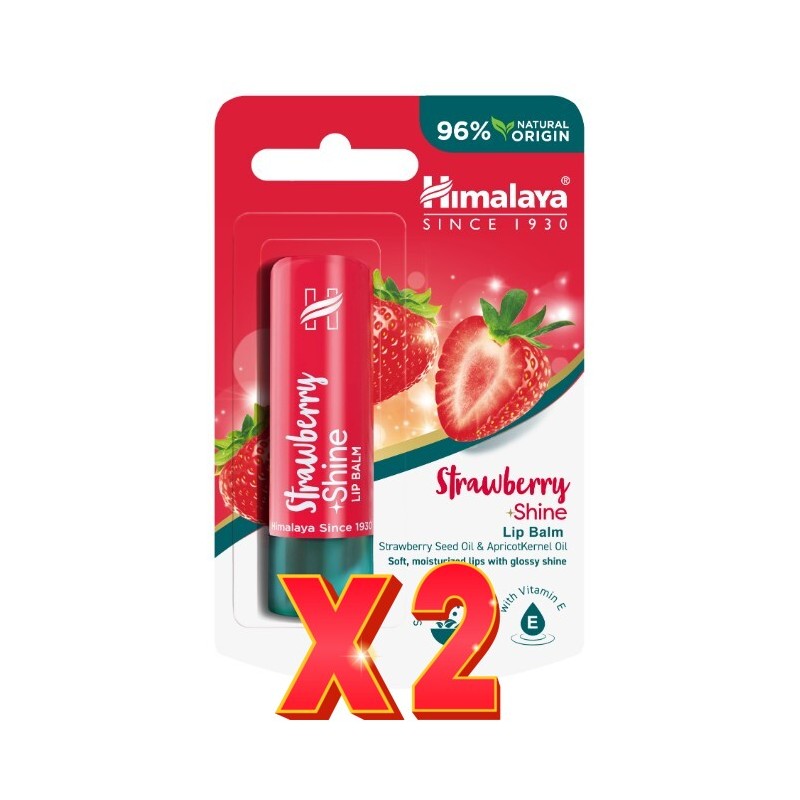 Pack de 2 unidades Bálsamo Labial Fresa Con Brillo 4,5 G Himalaya