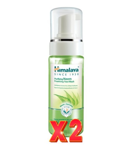 Pack de 2 unidades Espuma Limpiadora Facial De Nim Purificante 150 Ml Himalaya