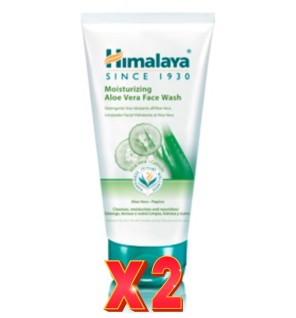 Pack de 2 unidades Espuma Limpiadora Hidratante Facial De Aloe Vera 150 Ml Himalaya