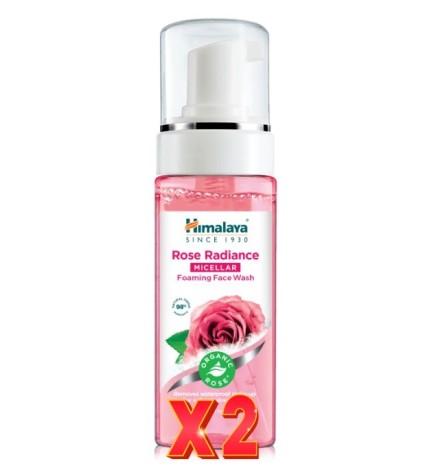 Pack de 2 unidades Espuma Limpiadora Micelar Rosa 150 Ml Himalaya