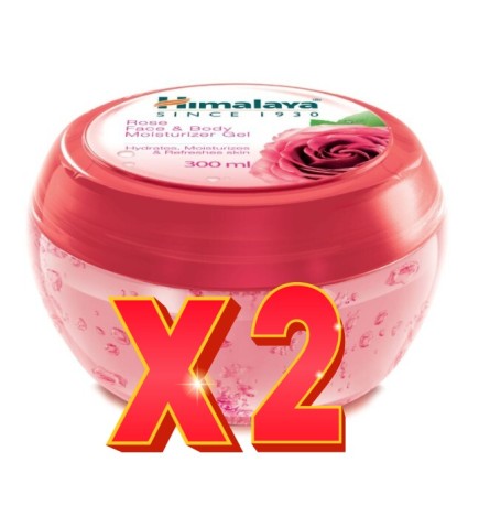Pack de 2 unidades Gel Hidratante Cara & Cuerpo De Rosa 300 Ml Himalaya