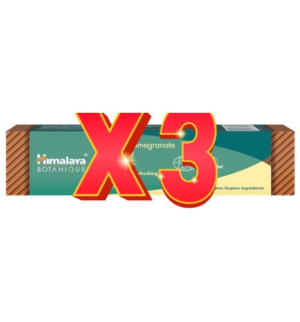 Pack de 3 unidades  Pasta Dentífrica Organique Nim Y Granada 150 Ml (Ecocert) Himalaya