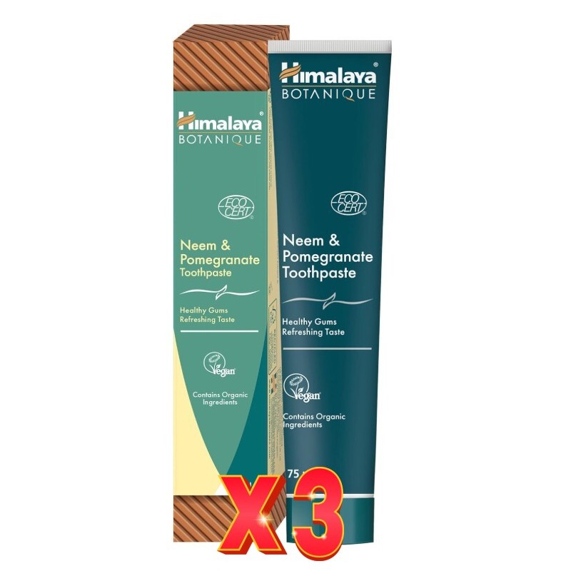 Pack de 3 unidades Pasta Dentífrica Organique Nim Y Granada 75 Ml (Ecocert) Himalaya Pack de 3 unidades Pasta Dentífrica Organique Nim Y Granada 75 Ml (Ecocert) Himalaya