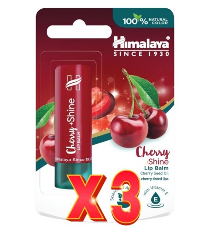 Pack de 3 unidades Bálsamo Labial Cereza Con Brillo 4,5 G Himalaya