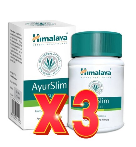 Pack de 3 unidades Ayurslim 100 Comprimidos Himalaya