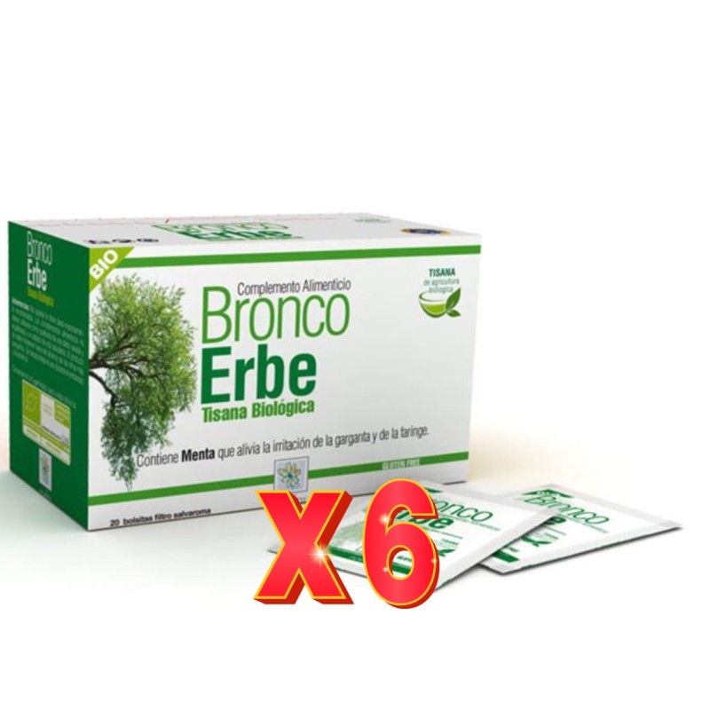 Pack de 6 unidades Broncoerbe Tisana 20 Filtros Noefar Pack de 6 unidades Broncoerbe Tisana 20 Filtros Noefar
