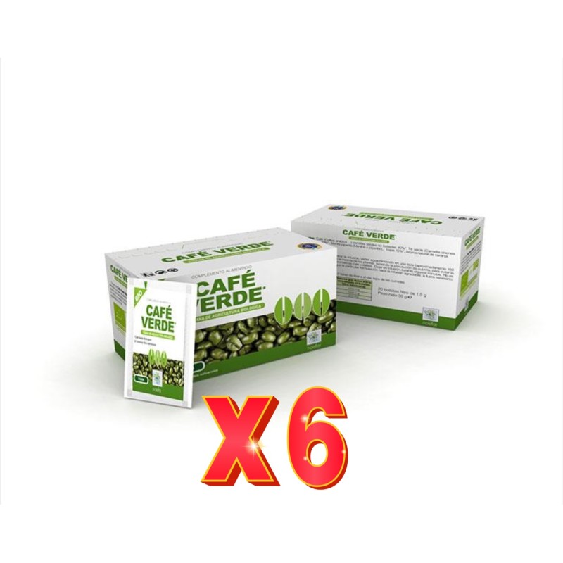 Pack de 6 unidades Cafe Verde Tisana Bio-20 Filtros Noefar