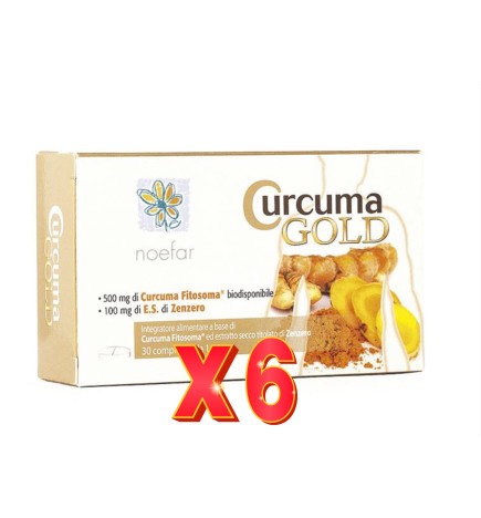 Pack de 6 unidades Curcuma Gold-30 Comp Noefar