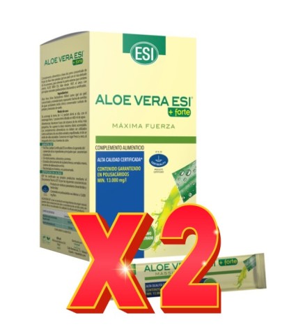 Pack de 2 unidades Aloe Vera Zumo+Forte 24 Pocket Drink  De Trepatdiet-Esi