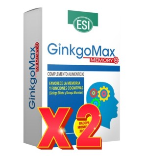 Pack de 2 unidades Ginkgomax Memory 30 Tabletas.  De Trepatdiet-Esi