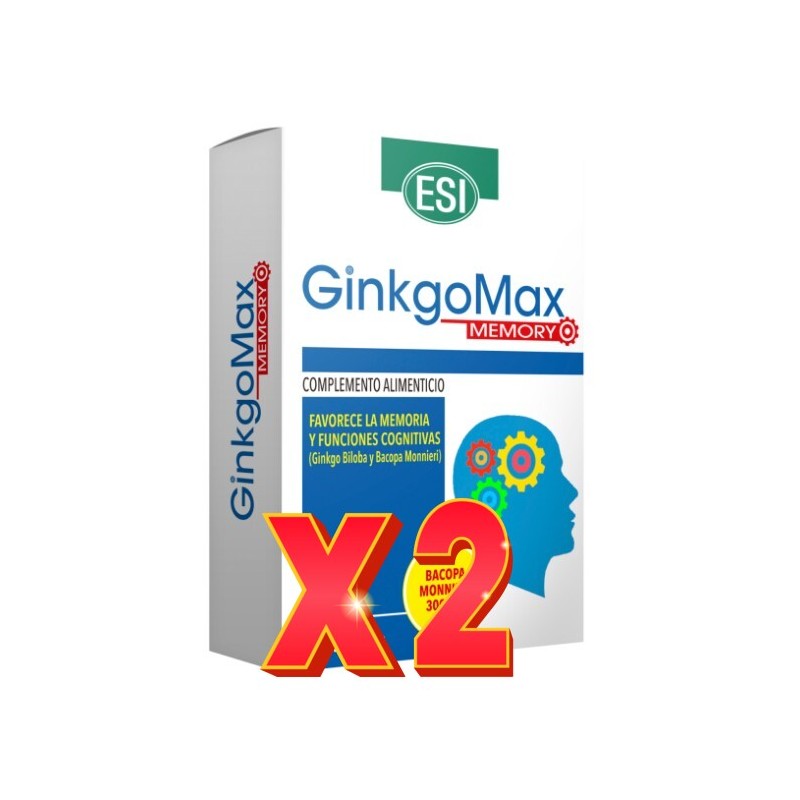 Pack de 2 unidades Ginkgomax Memory 30 Tabletas. De Trepatdiet-Esi Pack de 2 unidades Ginkgomax Memory 30 Tabletas. De Trepatdiet-Esi