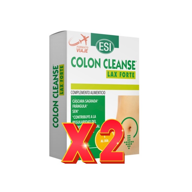 Pack de 2 unidades Colon Cleanse Lax Forte Viaje 15 Tabletas. De Trepatdiet-Esi Pack de 2 unidades Colon Cleanse Lax Forte Viaje 15 Tabletas. De Trepatdiet-Esi