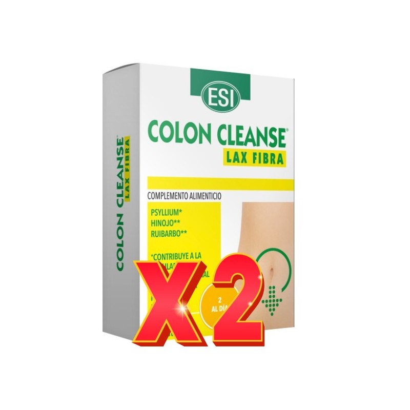 Pack de 2 unidades Colon Cleanse Lax Fibra 30 Naturcaps De Trepatdiet-Esi Pack de 2 unidades Colon Cleanse Lax Fibra 30 Naturcaps De Trepatdiet-Esi