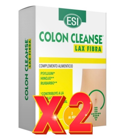 Pack de 2 unidades Colon Cleanse Lax Fibra 30 Naturcaps  De Trepatdiet-Esi