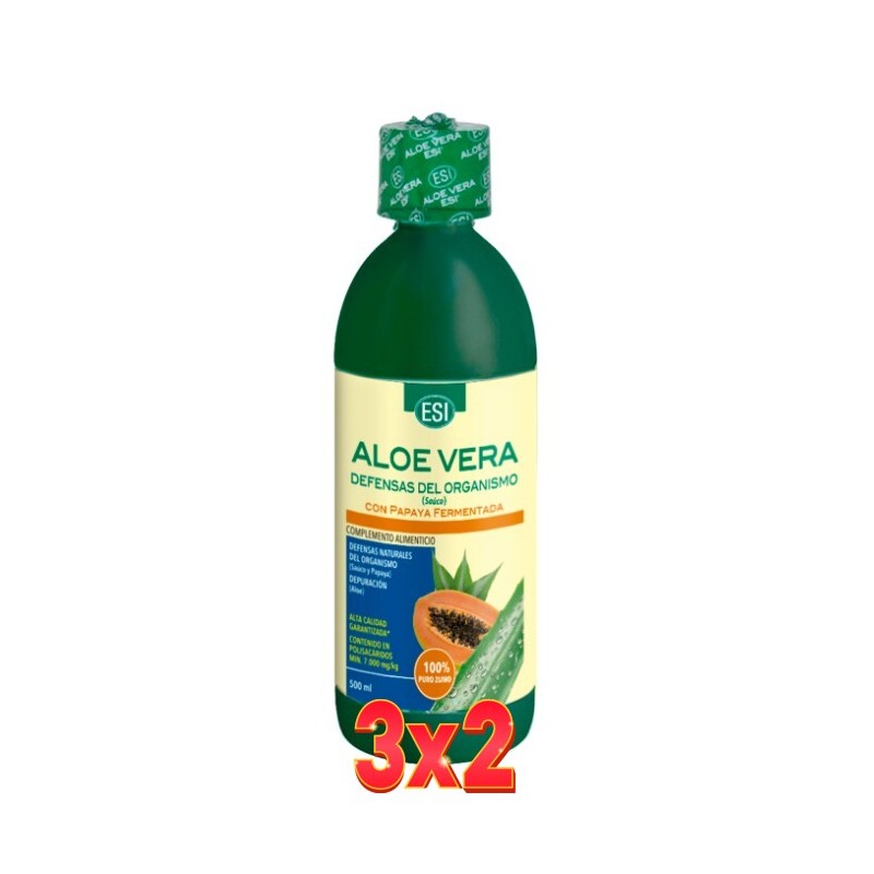 Pack de 3x2 unidades Aloe Vera Zumo Papaya 500 Ml De Trepatdiet-Esi Pack de 3x2 unidades Aloe Vera Zumo Papaya 500 Ml De Trepatdiet-Esi