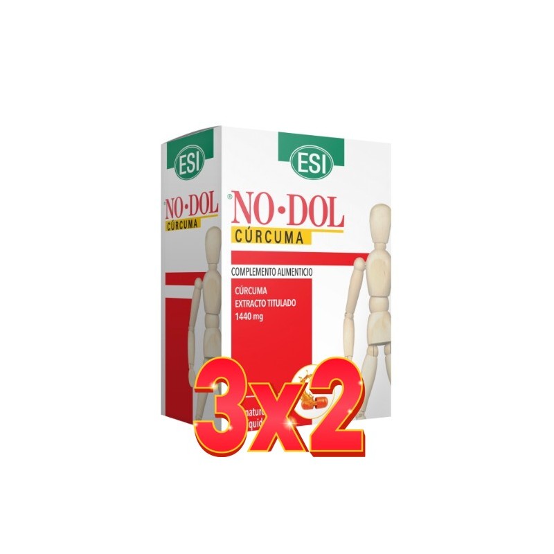 Pack de 3x2 unidades No Dol Curcuma 30 Licaps De Trepatdiet-Esi Pack de 3x2 unidades No Dol Curcuma 30 Licaps De Trepatdiet-Esi