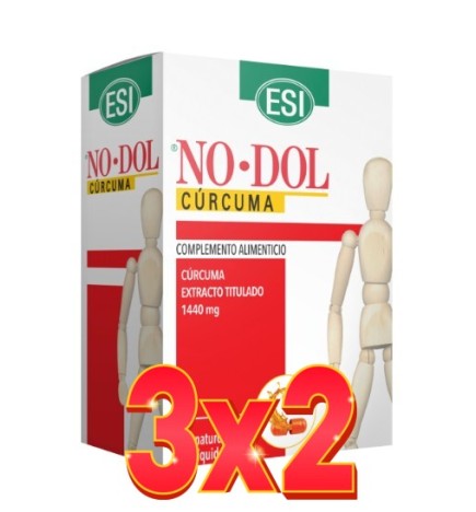 Pack de 3x2 unidades No Dol Curcuma 30 Licaps  De Trepatdiet-Esi